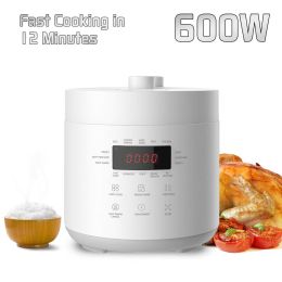 10-In-1 2.5L 600W Smart Electric Pressure Cooker Protable Fast Rice Cooker w/ Stainless Steel Non-stick Pot Pan