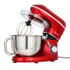 5.8QT 6 Speed Control Electric Stand Mixer with Stainless Steel Mixing Bowl Food Mixer Red