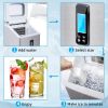 Portable Countertop Ice Maker Machine for Crystal Ice Cubes in 48 lbs/24H with Ice Scoop for Home Use