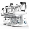 6 Speed Stand Electric Mixer, Tilt Head Kitchen Mixer with Meat Grinder and Juice Blender, 6 Quarts  Food Mixer - White