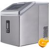 Portable Countertop Ice Maker Machine for Crystal Ice Cubes in 48 lbs/24H with Ice Scoop for Home Use