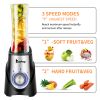 120V 350W 600ml Plastic 2*600ml Three-speed Mechanical Personal Size Blenders/Mini Blenders Black