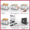 Toaster 4 Slice,Stainless Steel Extra-Wide Slot Toaster + Dual Control Panels