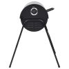 Barrel Grill with 2 Cooking Grids Black 31.5"x37.4"x35.4" Steel