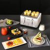 Toaster 4 Slice,Stainless Steel Extra-Wide Slot Toaster + Dual Control Panels