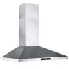 30 inch Range Hood Wall Mounted 450 CFM Touch Panel Kitchen Stainless Steel Vented