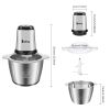 Free shipping ZOKOP120V 500W 2.8l Stainless Steel Color Stainless Steel two-Speed Meat Grinder YJ