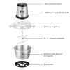 2-Speed Portable Electric Home Use Stainless Steel One-Button Meat Grinder for Home Kitchen Use Food Processor