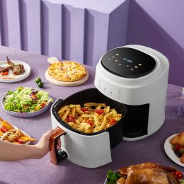 Air Fryer Large Capacity 6L 8L Intelligent Electric Fryer (Electrical outlet: US, Color: Blue)