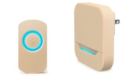 Remote Control Electronic Doorbell Caller For The Elderly (Color: golden, Style: 1doorbell to2waterproof butt)