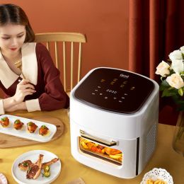 Fashion Personality Stainless Steel Air Fryer (Electrical outlet: US, Color: White)