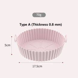 Air Fryer Silicone Pad Multifunctional Lined Baking Pan (Color: grey, Style: S thin)