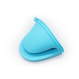 Oven Air Fryer Kitchen Anti-hot Silicone Hand Clamp (Color: Sky Blue)