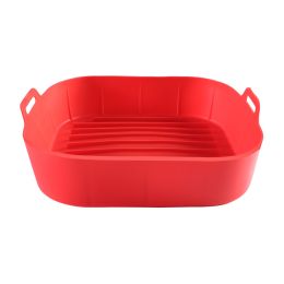 Silicone Air Fryer Accessories Baking Tools Tray (Color: Red B)