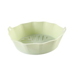 Silicone Air Fryer Accessories Baking Tools Tray (Color: Green B)