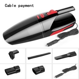 Handheld High-Power Vacuum Cleaner For Small Cars (Color: Black cable)