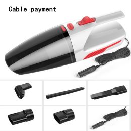 Handheld High-Power Vacuum Cleaner For Small Cars (Color: White cable)