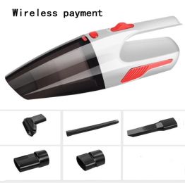 Handheld High-Power Vacuum Cleaner For Small Cars (Color: White wireless)