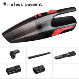 Handheld High-Power Vacuum Cleaner For Small Cars (Color: Black wireless)