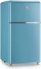 WANAI Compact Refrigerator 3.2 Cu.Ft Classic Retro Refrigerator 2 Door Mini Refrigerator Adjustable Remove Glass Shelves Refrigerator Suitable for Dor