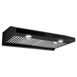 30 inch Kitchen Under Cabinet Range Hood 600CFM Stainless Steel Cooking Vented LEDs (Control Design: Mechanical Control)