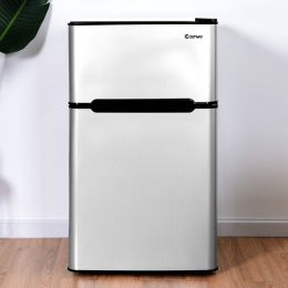 3.2 cu ft. Compact Stainless Steel Refrigerator (Color: grey)