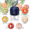 K56-20 Mini Food Chopper Electric Food Processor Cordless Onion Garlic Chopper Portable Vegetable Mincer Meat Blender with 250ml Capacity