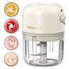 k56-22 Chic Now Mini Food Chopper Electric Food Processor Cordless Onion Garlic Chopper Portable Vegetable Mincer Meat Blender with 250ml Capacity