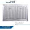 30 inch Wall Mounted Kitchen Range Hood Stainless Steel 450 CFM Vent LED Lamp 3-Speed New