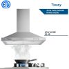 30 inch Wall Mounted Kitchen Range Hood Stainless Steel 450 CFM Vent LED Lamp 3-Speed New