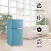 WANAI Compact Refrigerator 3.2 Cu.Ft Classic Retro Refrigerator 2 Door Mini Refrigerator Adjustable Remove Glass Shelves Refrigerator Suitable for Dor