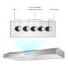 Stainless Steel Under Cabinet Range Hood Vent Cooking 230 CFM Kitchen 3 Speed cooker hood