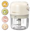 k56-22 Chic Now Mini Food Chopper Electric Food Processor Cordless Onion Garlic Chopper Portable Vegetable Mincer Meat Blender with 250ml Capacity