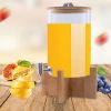 New Home/Commercial Juice Cans Borosilicate Glass Fruit Beverage Dispenser Kitchen Storage Tank Transparent Barrel w/Stainless Faucet Craft Shelf