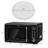 700W Retro Countertop Microwave Oven with 5 Micro Power and Auto Cooking Function