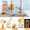 New Stainless Home/Commercial Restaurant Round Beverage Drink Dispenser Cold Drink Machine w/Cold Ice Juice Soy Milk Dispensers